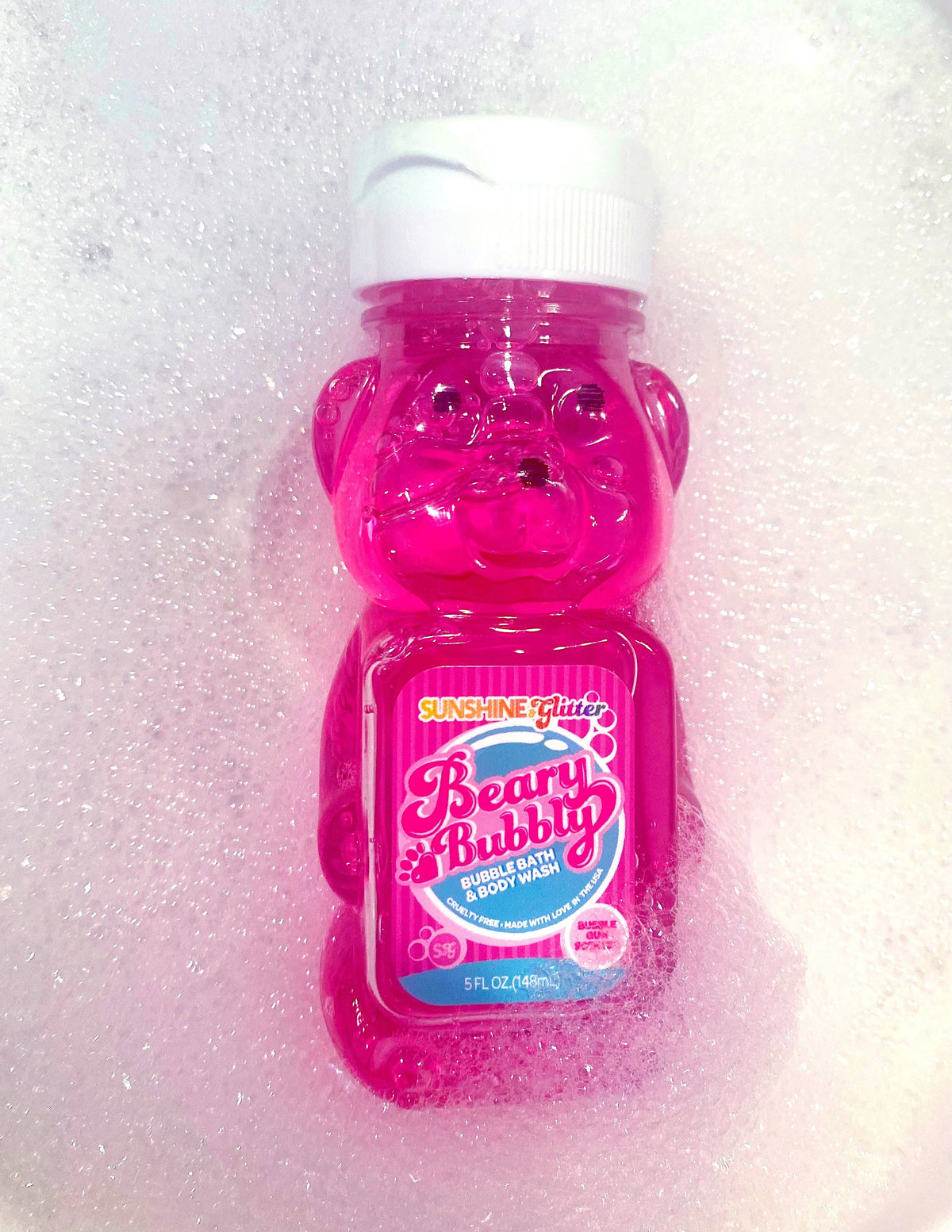 Sunshine &amp;amp; Glitter - Osito de baño con burbujas Happy Holidays de Beary Bubbly