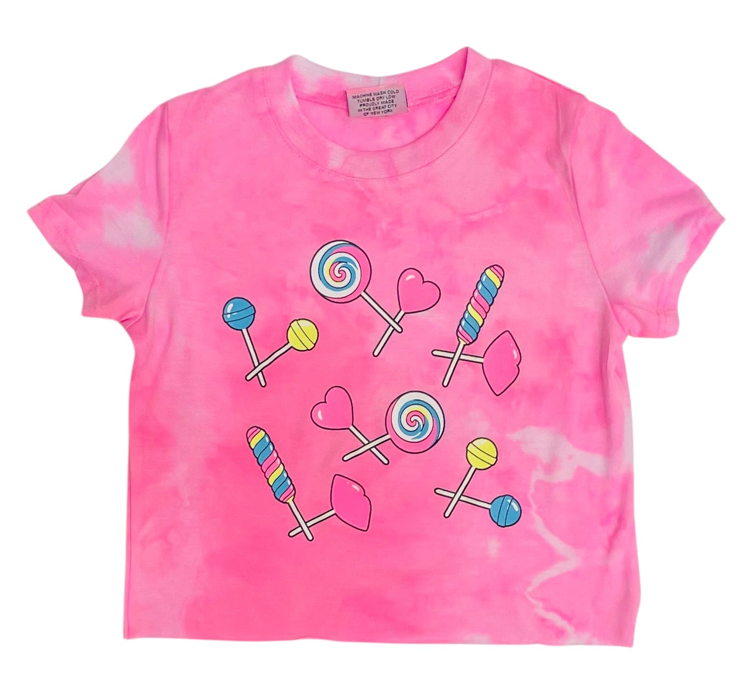 Firehouse Girls Lollipop Toss Tee - Neon Pink Cloud