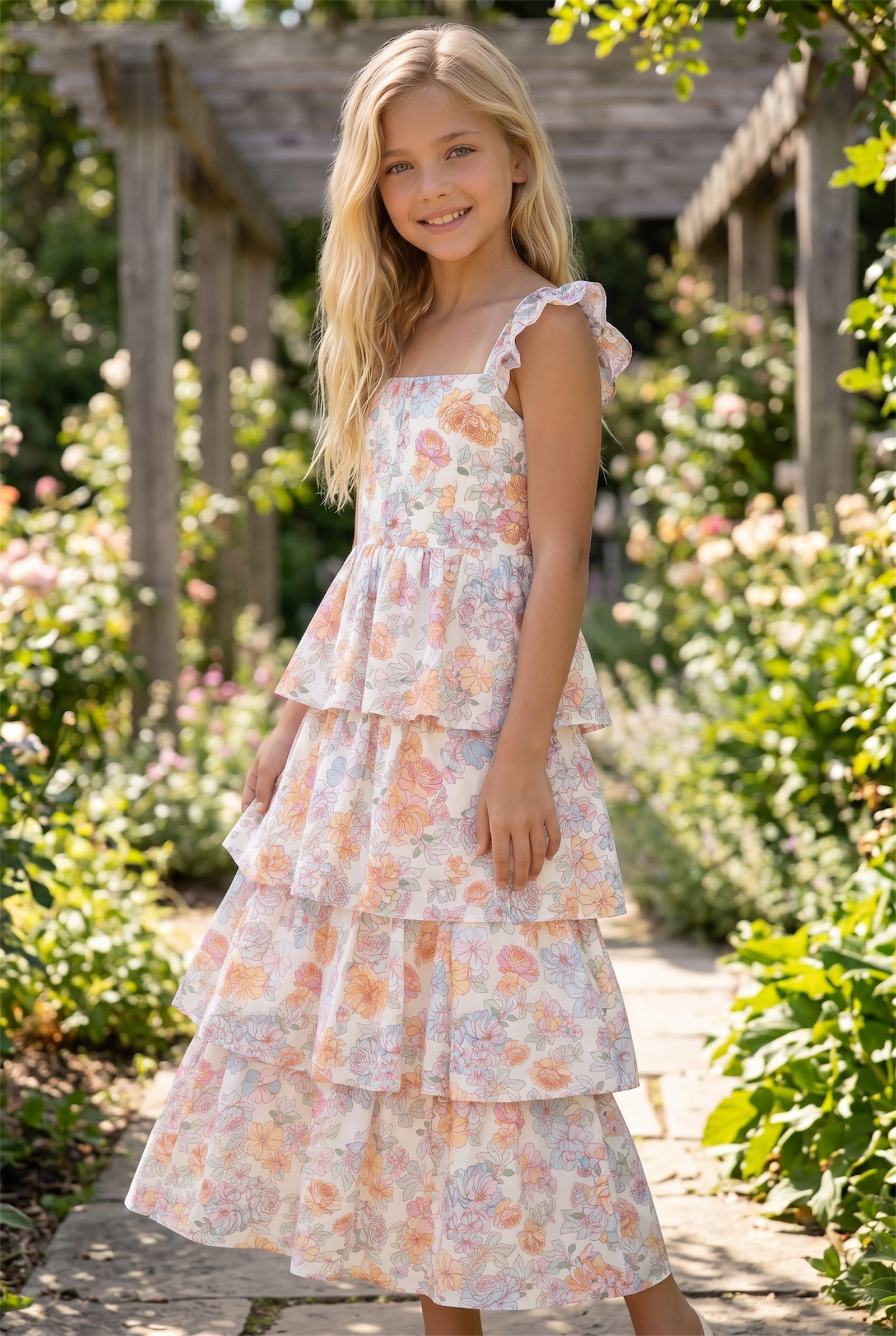 girls resort dresses The Flower Hour - Girls Resort Dress Navy / 6M