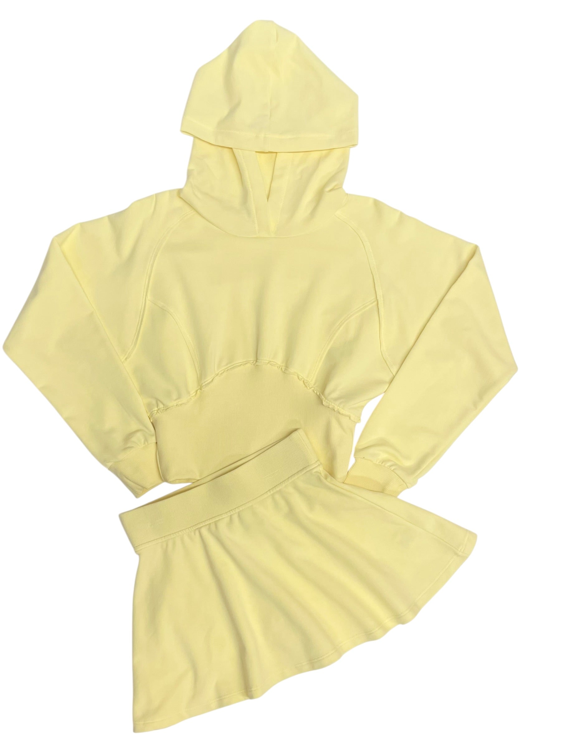 Tenly Tween French Terry Dolman Hoodie - Lemon Drop