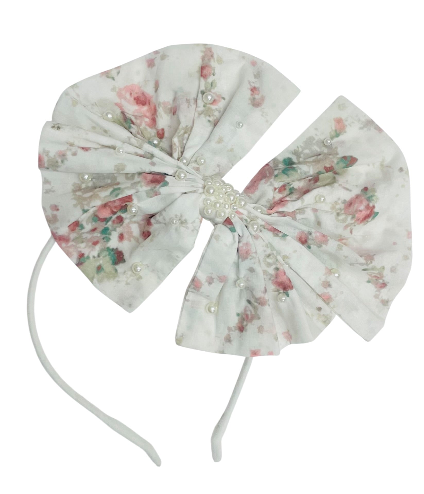 Ooh! La, La! Couture Bow Headband-Shabby Chic Floral