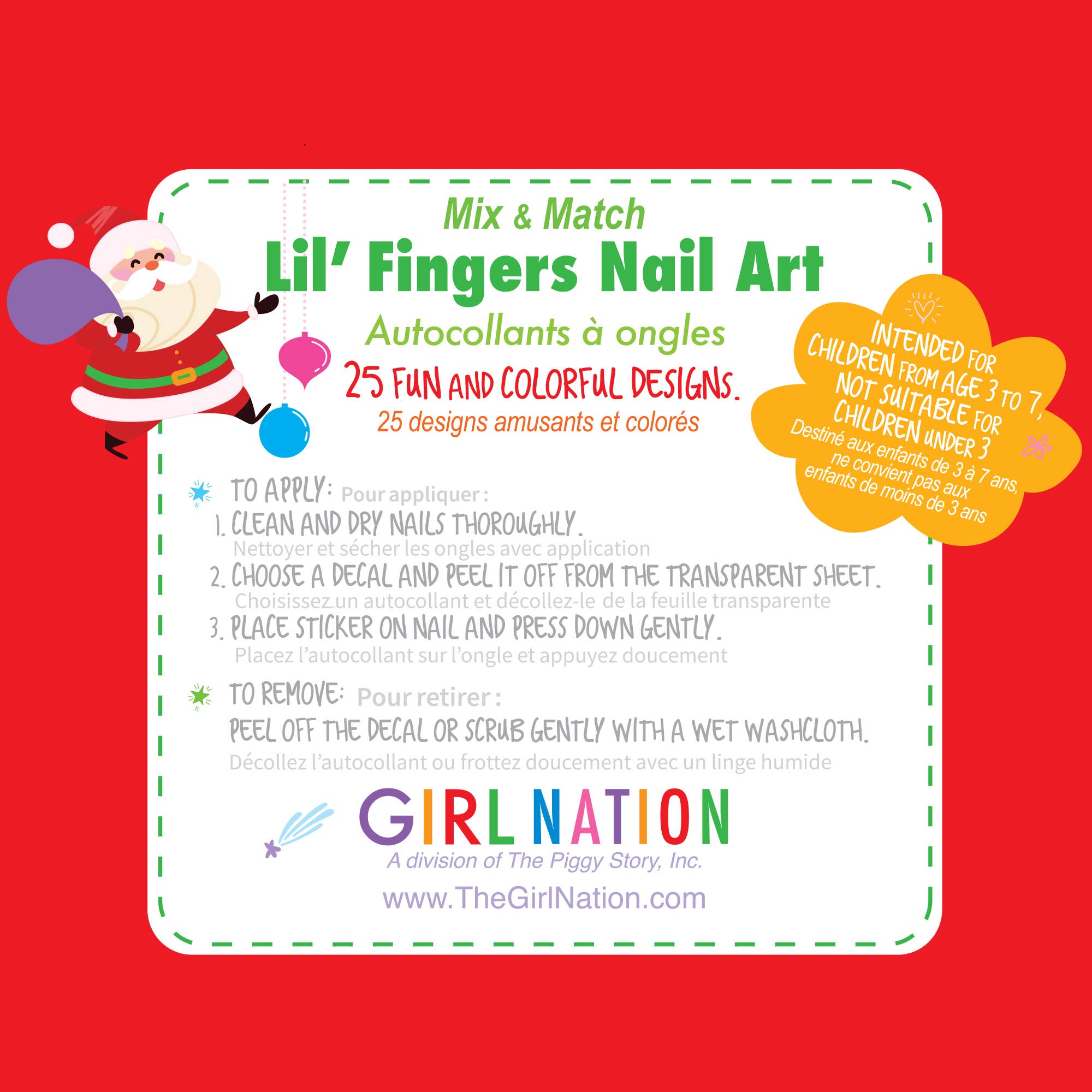 Lil' Fingers Nail Art for Kids | Holly Jolly Christmas