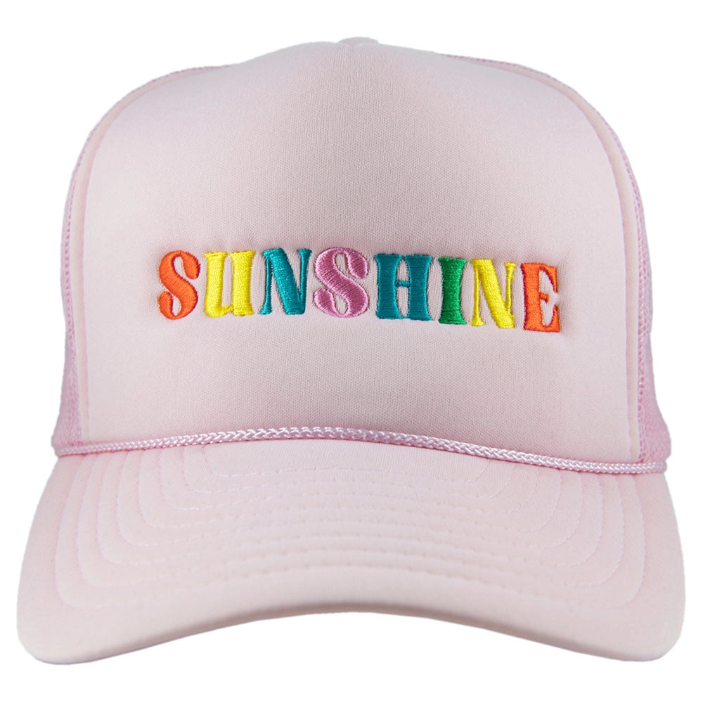 Sunshine Tween/Adult Trucker Hat- Pink