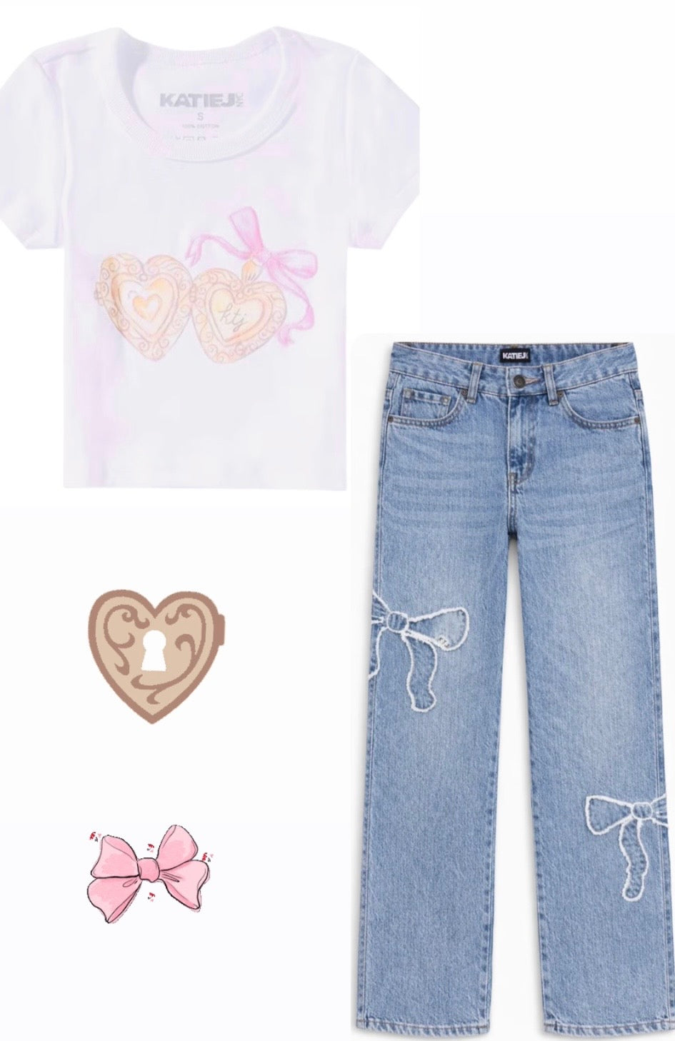 KatieJ NYC Tween Locket Baby Tee