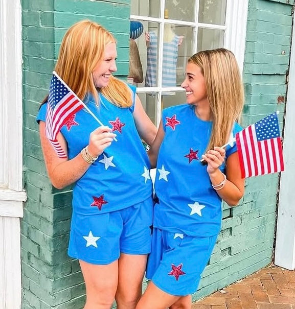 Belle Cher Sequin Stars Top