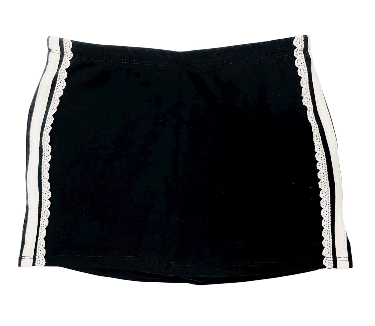 KatieJ NYC Tommy Skort- Ivory Lace + Black