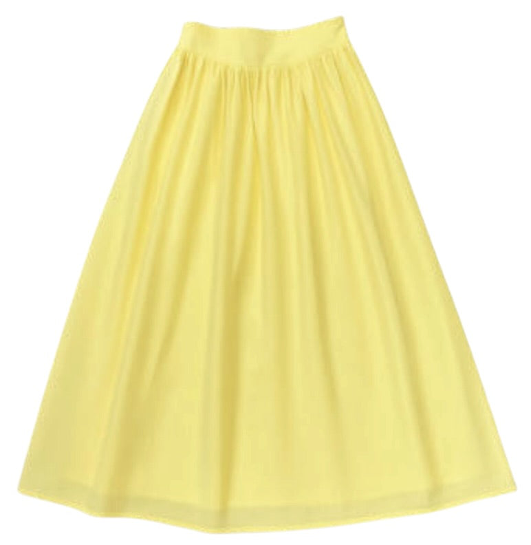 KatieJ Hallie maxi skirt creme brulee yellow tween flowy skirt