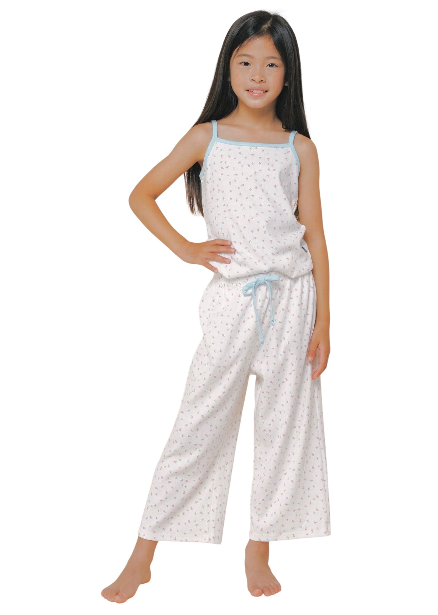 Petite Hailey Olivia Knit Pant- Blue Floral