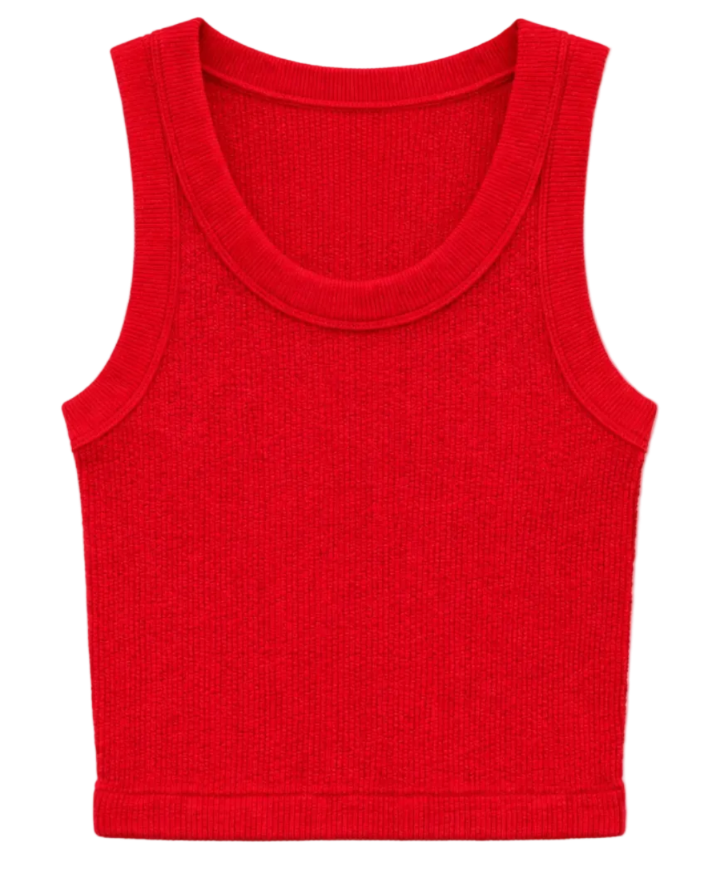 Red katiej tween girls tank top on a white background