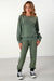 KatieJ NYC Julia Henley Sweatshirt- Ivy