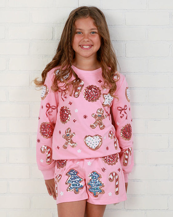 Belle Cher Sequin Holiday Cookies Short