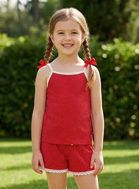 Petite Hailey Ava Dot 2pc Tanktop Set