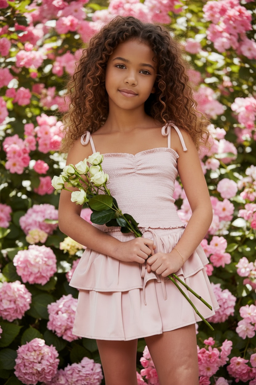 Theme NYC Satin 2pc Willow + Georgia Skort Set - Ballet Pink