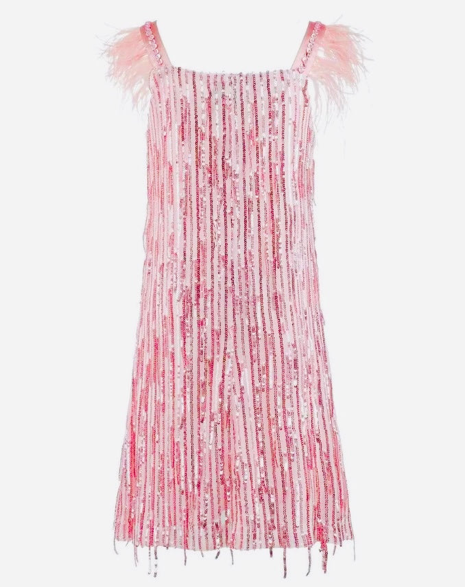 Lola And The Boys Mila Feather Party Dress