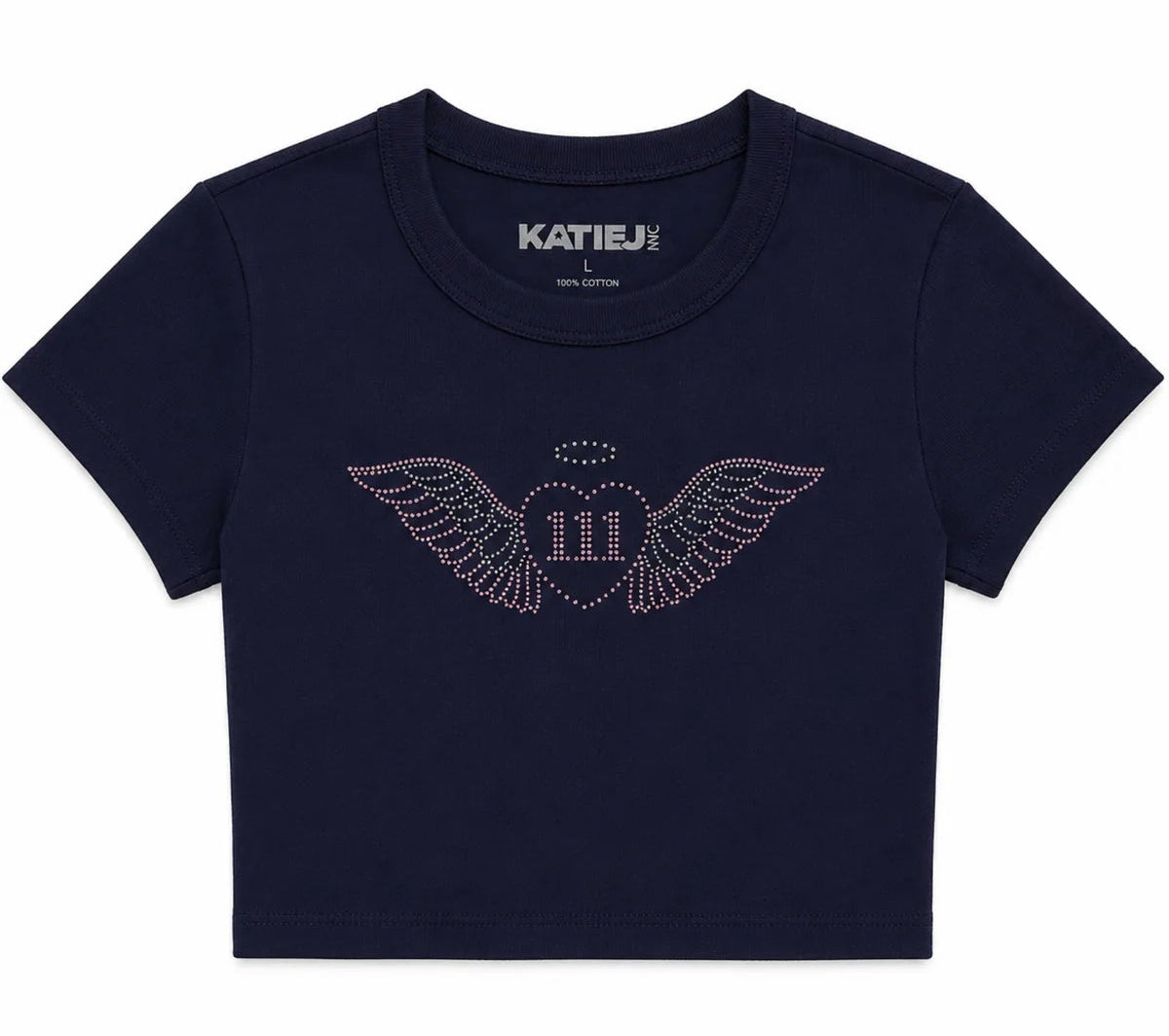 KatieJ NYC Tween Baby Tee - Evening Blue Angel