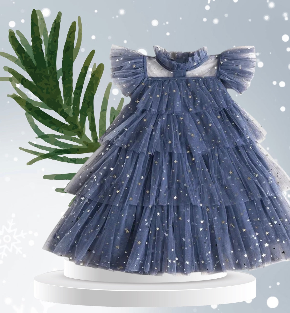 Stardust &amp; Glitter Wednesday Tulle Dress - Slate