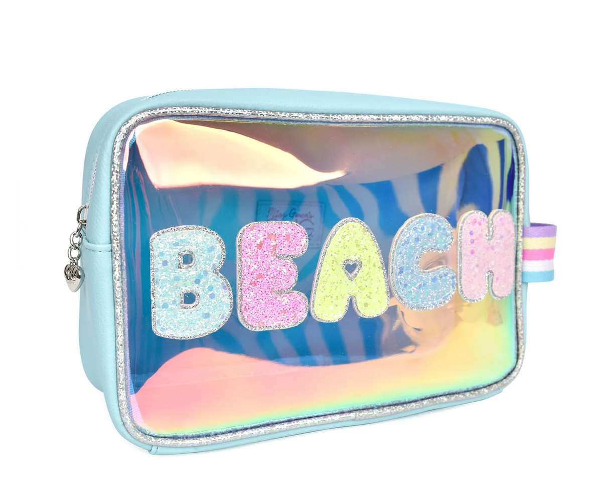 Beach Blue Glazed Organizer Pouch