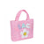'Beach' Pink Straw Mini Tote Bag