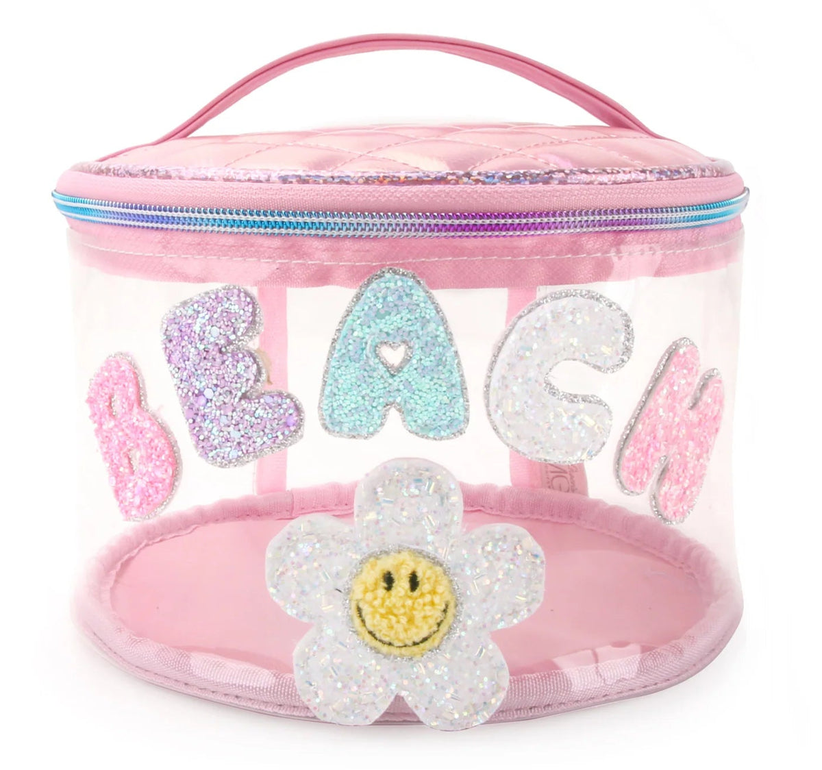 Beach Clear Daisy Round Organizer Bag