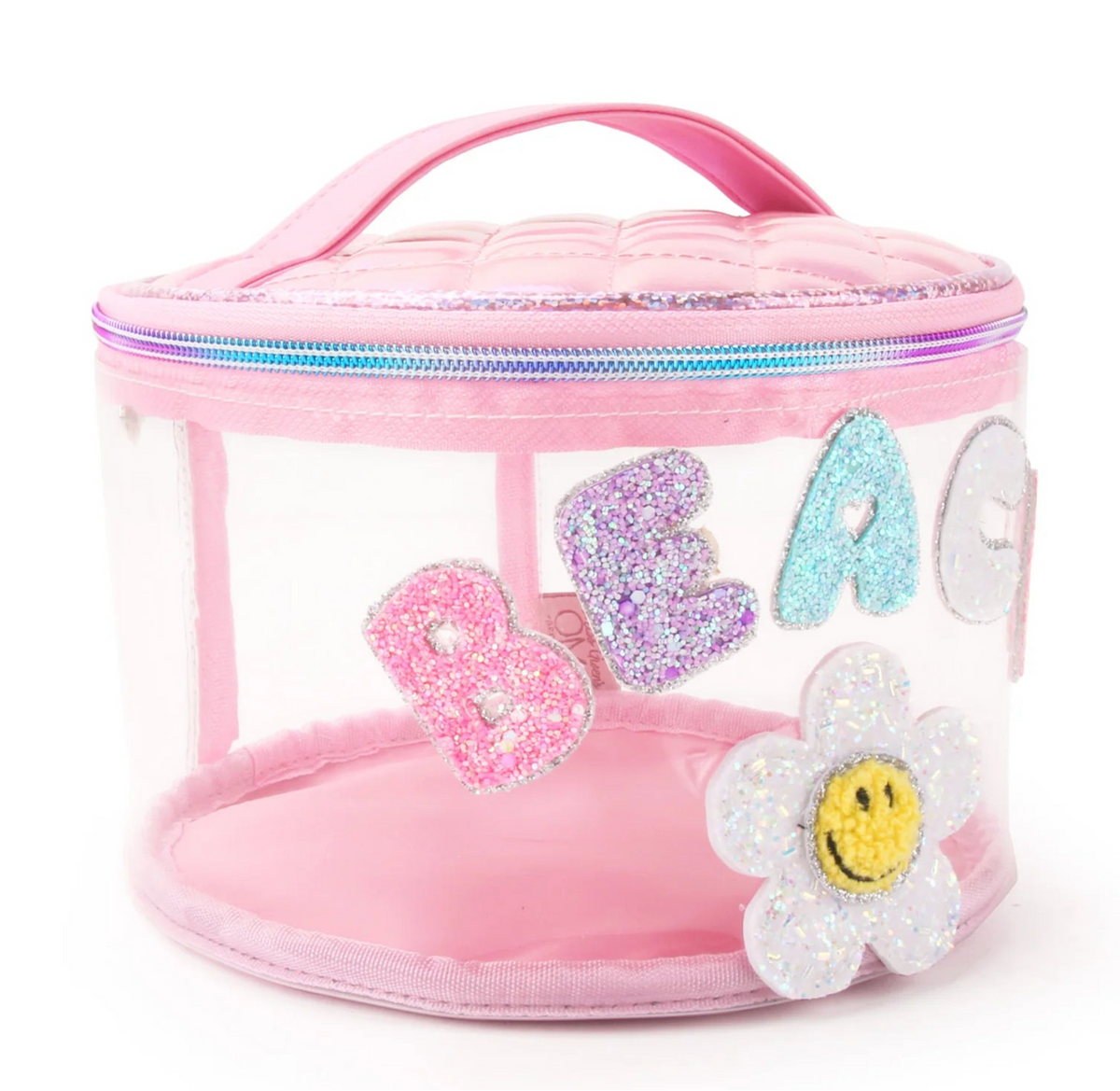 Beach Clear Daisy Round Organizer Bag