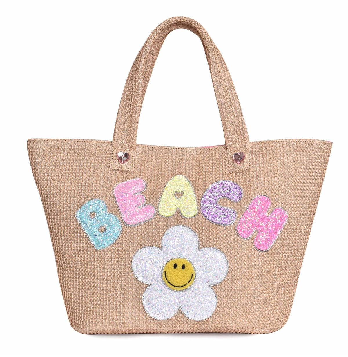 Beach&#39; Daisy Straw Tote Bag