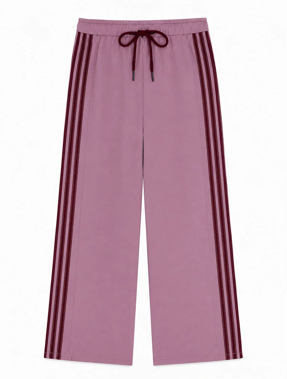 KatieJ NYC Becky wide leg pants in dusty orchid and burgundy for tween girls
