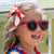Be Girl Clothing Home Of The Brave Bitty Bow - Red Stripes