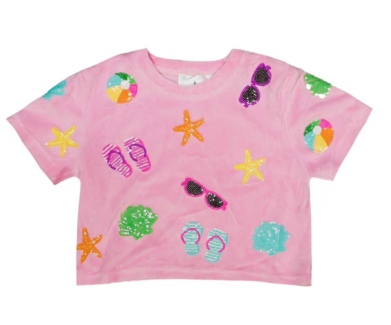 Belle Cher pink terry cloth vacation outfit for girls