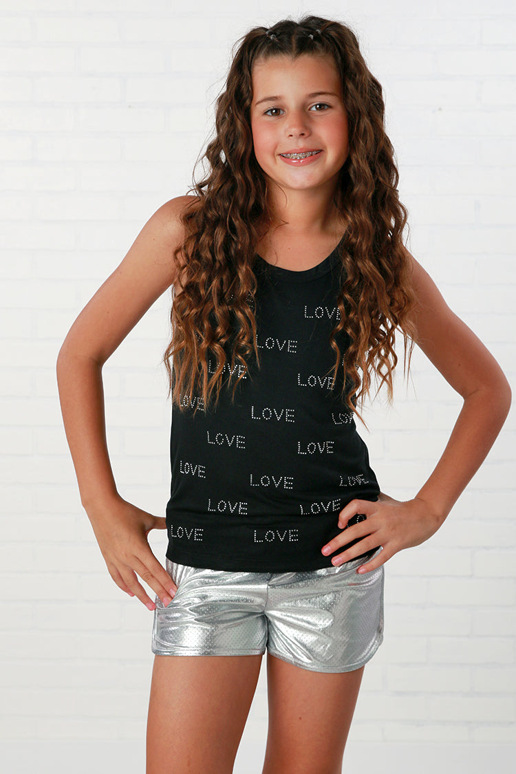 Mia New York Silver Sporty Shorts