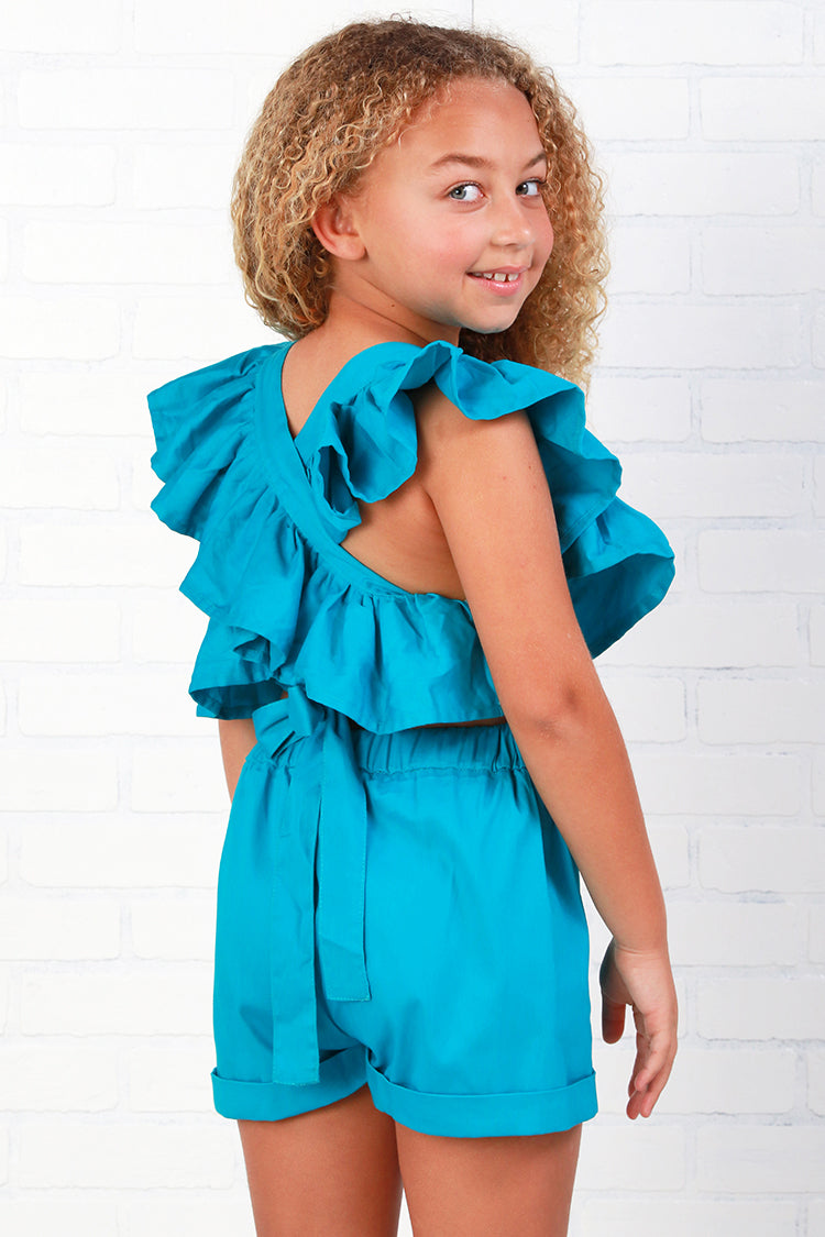 House Of Swan 2pc Santorini Short Set - Caribbean Sea