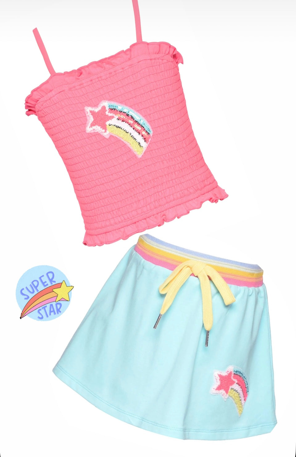 Hannah Banana Pink Smocked Shooting Star Tank