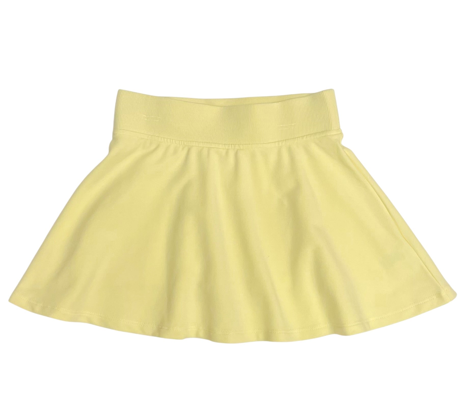 Tenly Tween French Terry Flounce Skirt - Lemon Drop