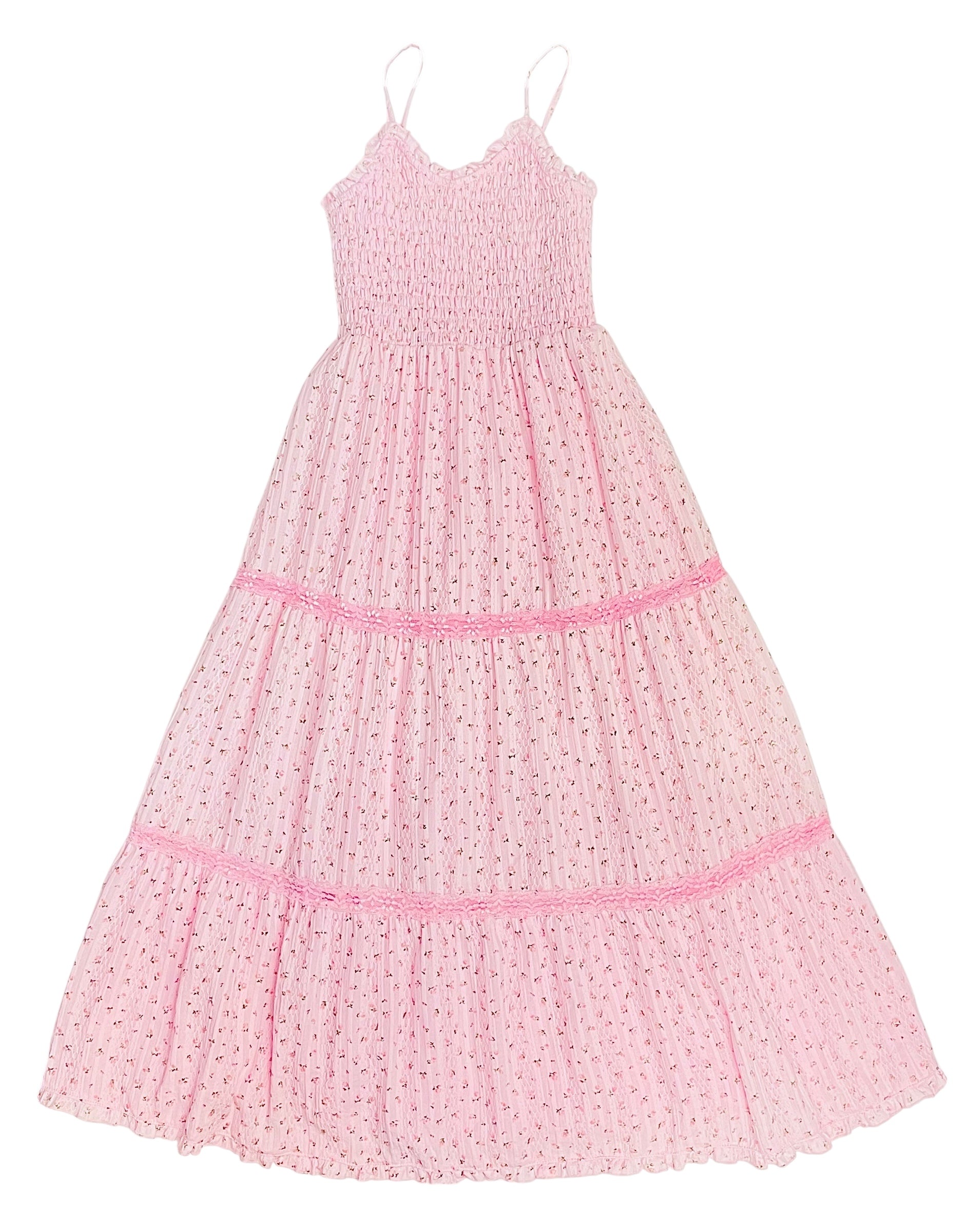 Flowers By Zoe Tween Pink Floral Maxi Dress