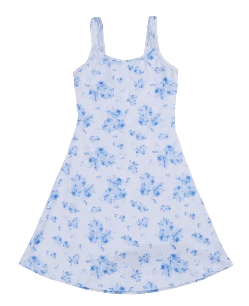 tween girls floral print sporty dress