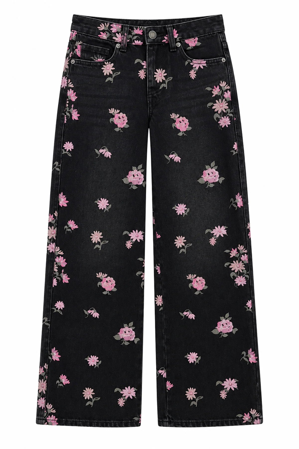 KatieJ NYC Tween Chicago Jeans - Cozy Mauve Floral
