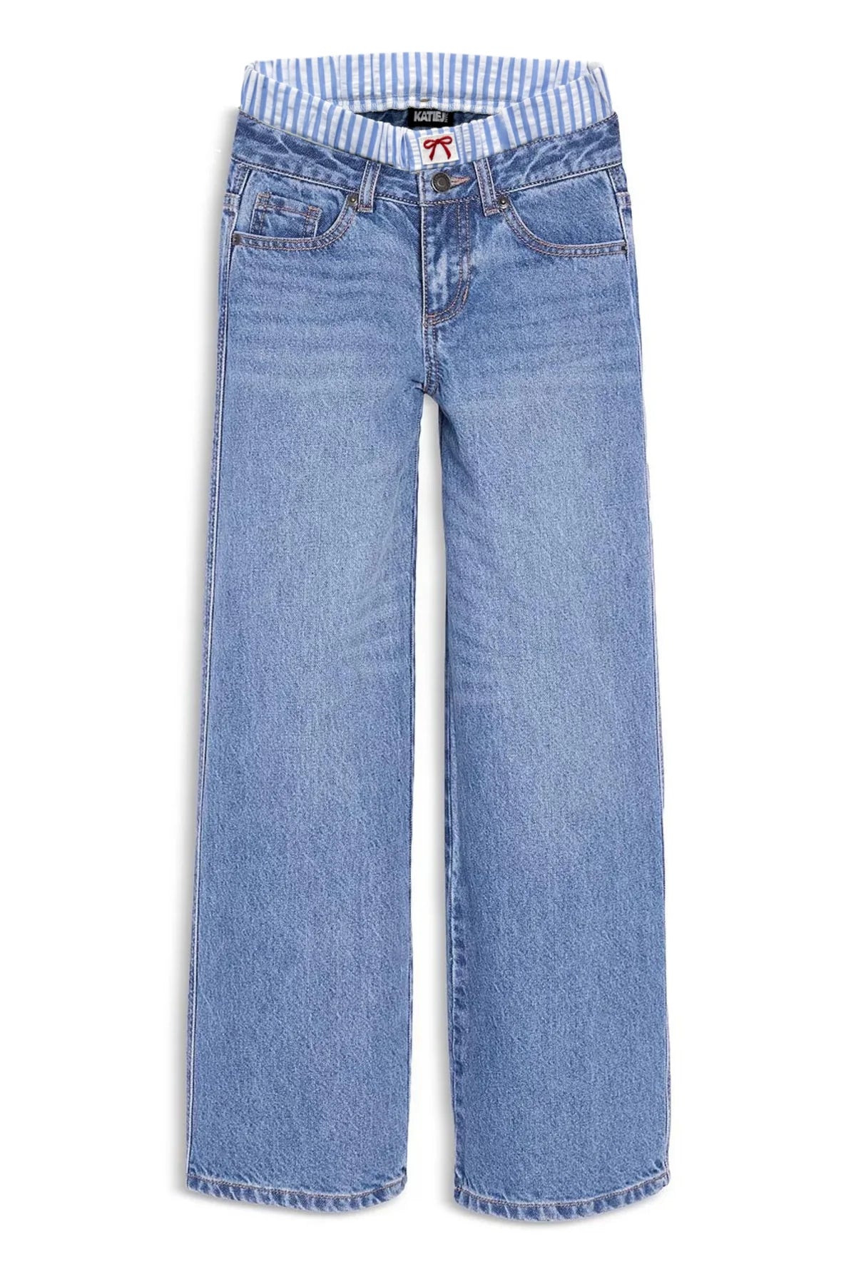 KatieJ NYC Tween Chicago Low Rise Jeans W/ Peekaboo Boxers