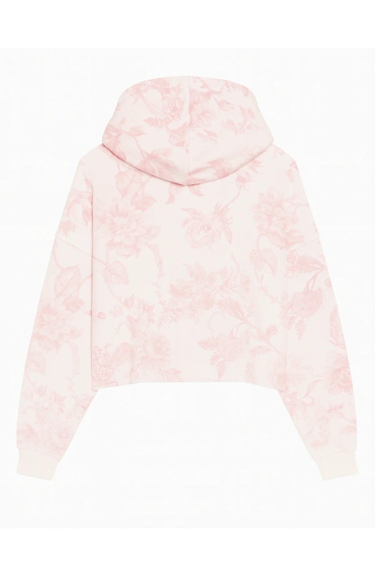 KatieJ NYC Tween Cody Crop Hoodie - Pink Toile