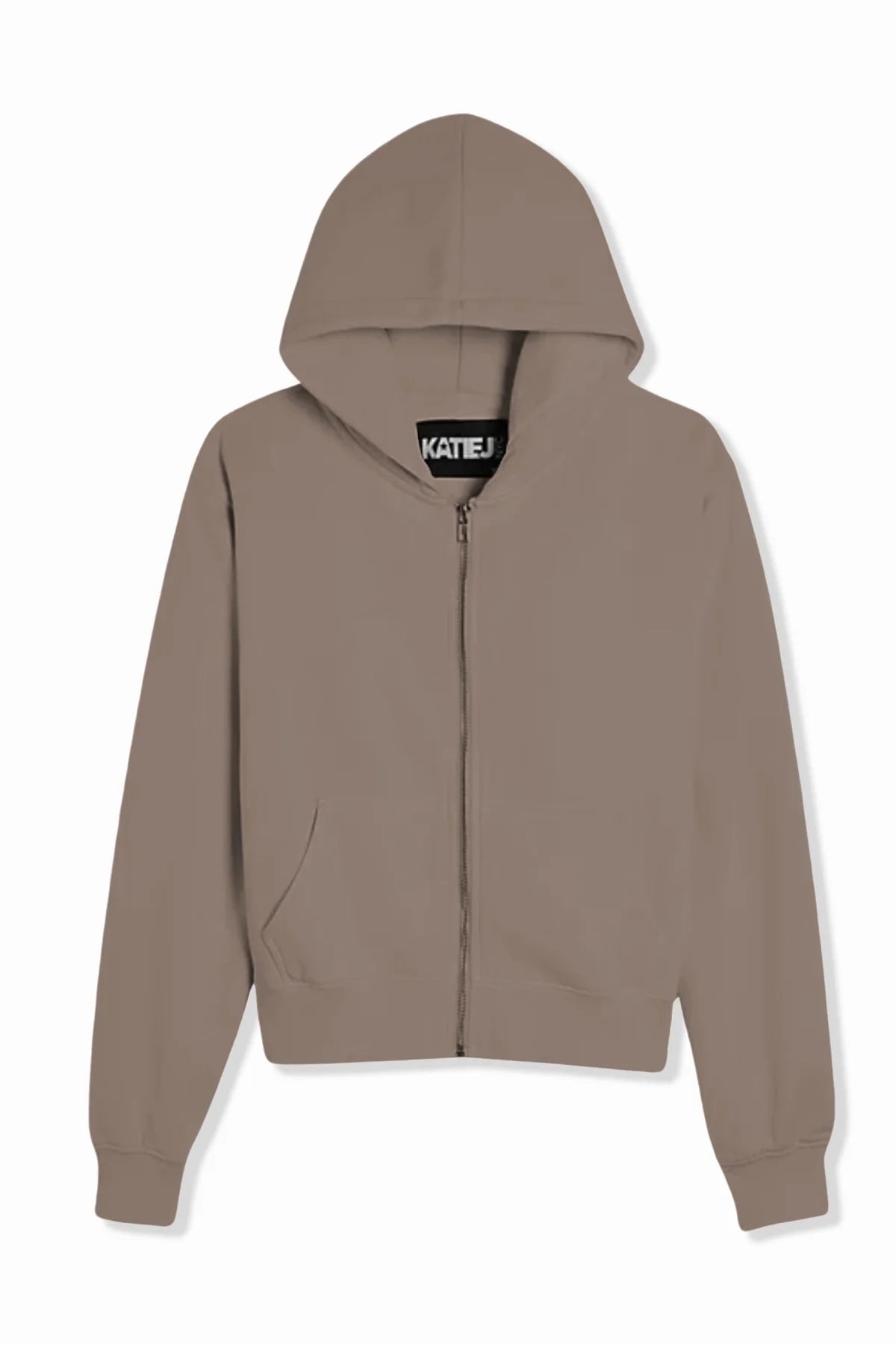 KatieJ NYC Cody Oversized Zip Hoodie – Taupe