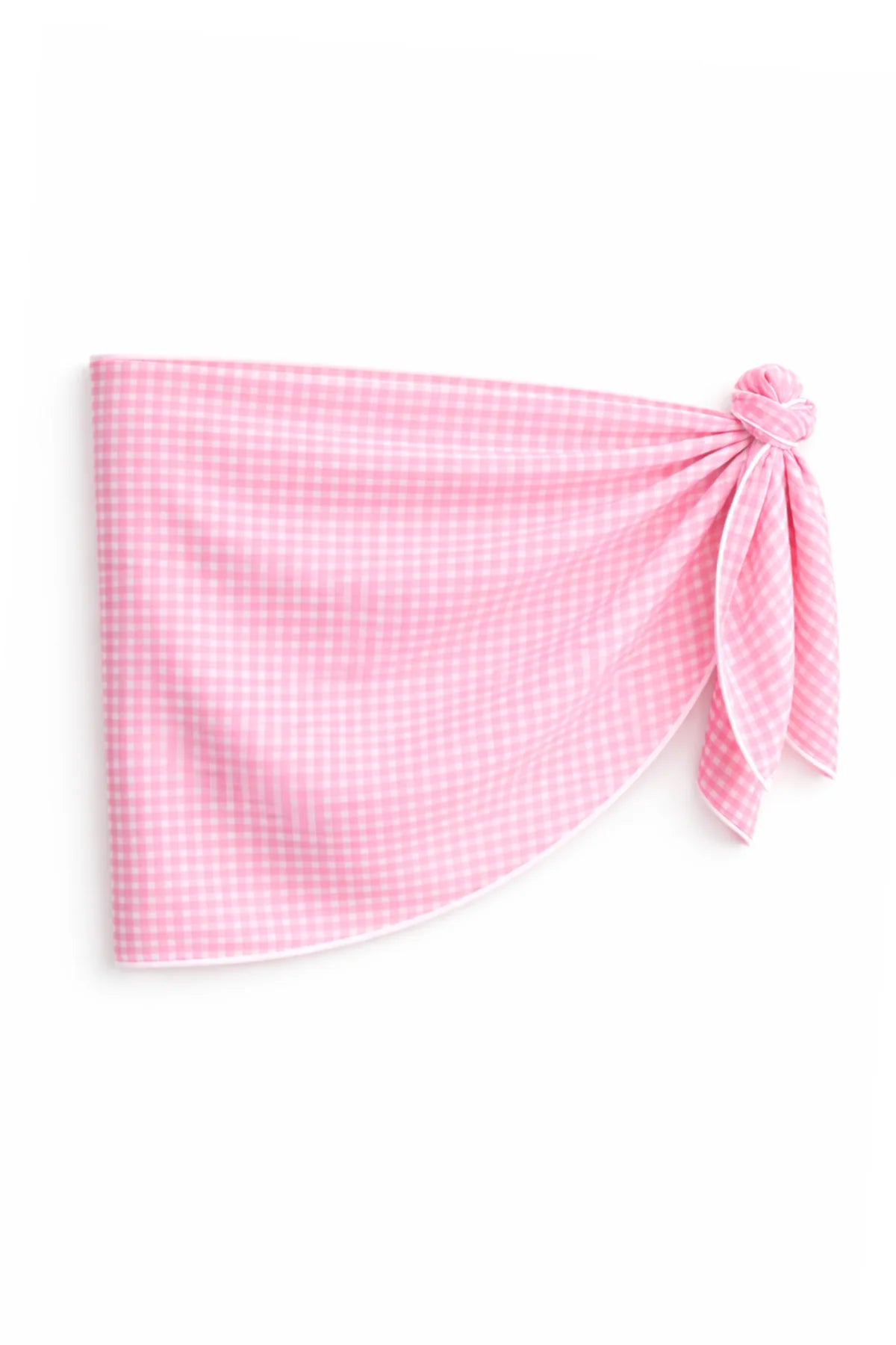 KatieJ NYC Tween Coral Gingham Sarong- Pink