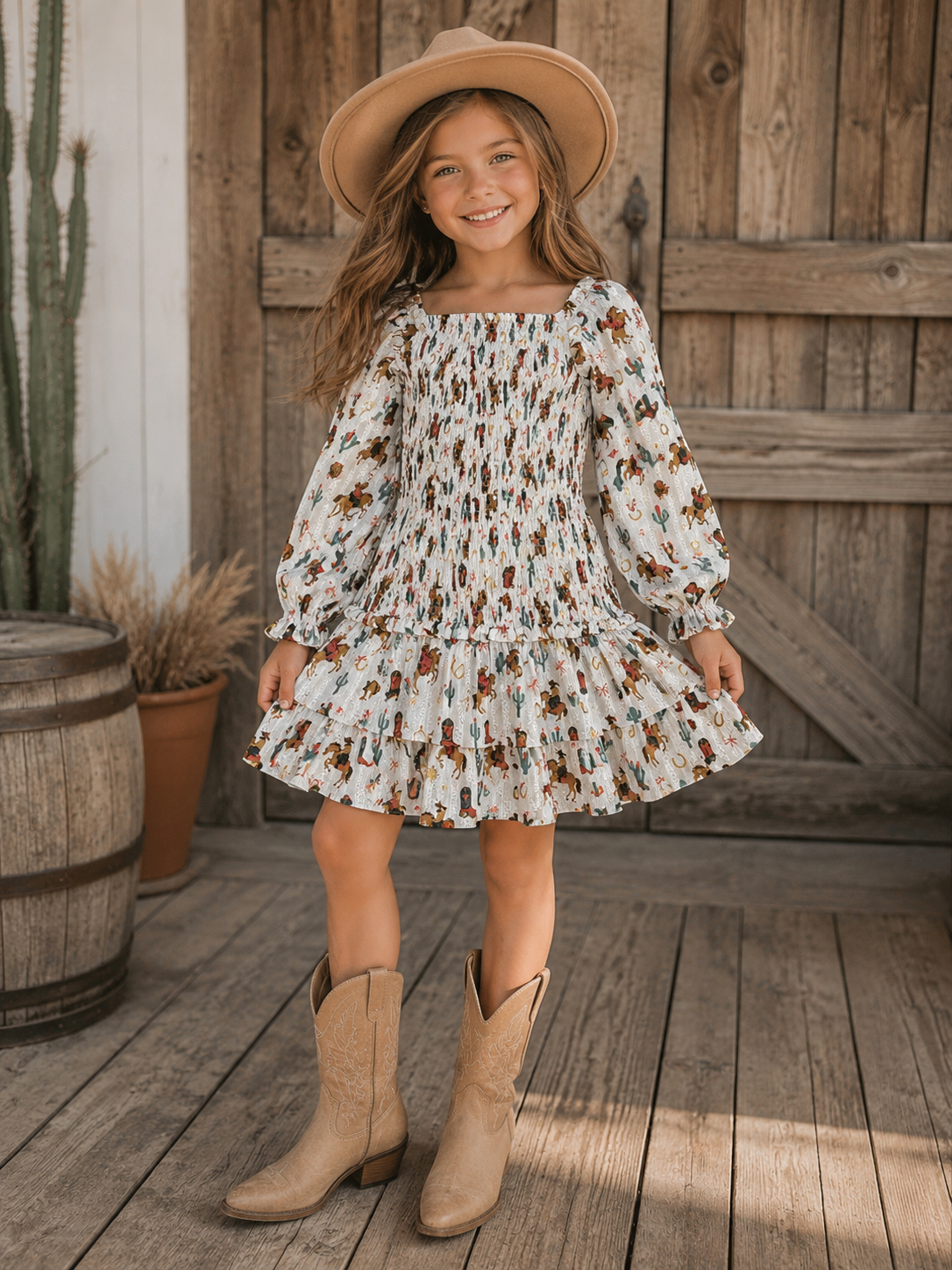 Alto Modas Girls Western Mirrorball Dress
