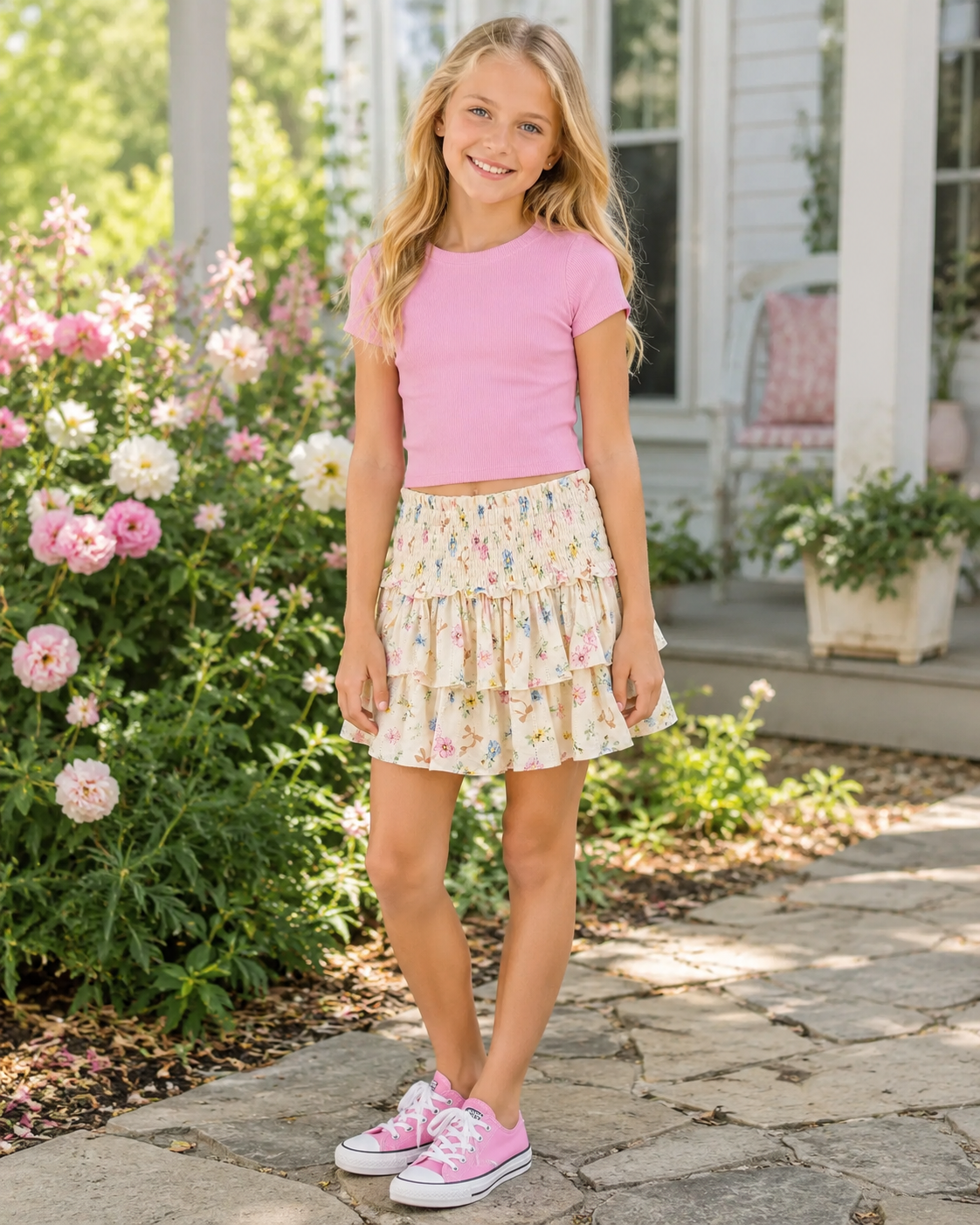 KatieJ NYC Tween Livi Tee- Baby Pink