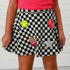 MIA New York Check Patch Skirt- Size 12 - Everything But The