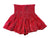 Queen Of Sparkles Kids Pleated Swing Shorts - Red/Silver