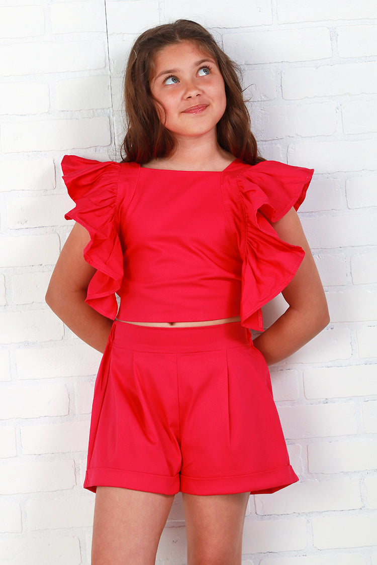 House Of Swan 2pc Santorini Short Set - Pink Yarrow