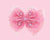 Bari Lynn 5" Star Print Tulle Bow with Crystal Charms - Hot Pink