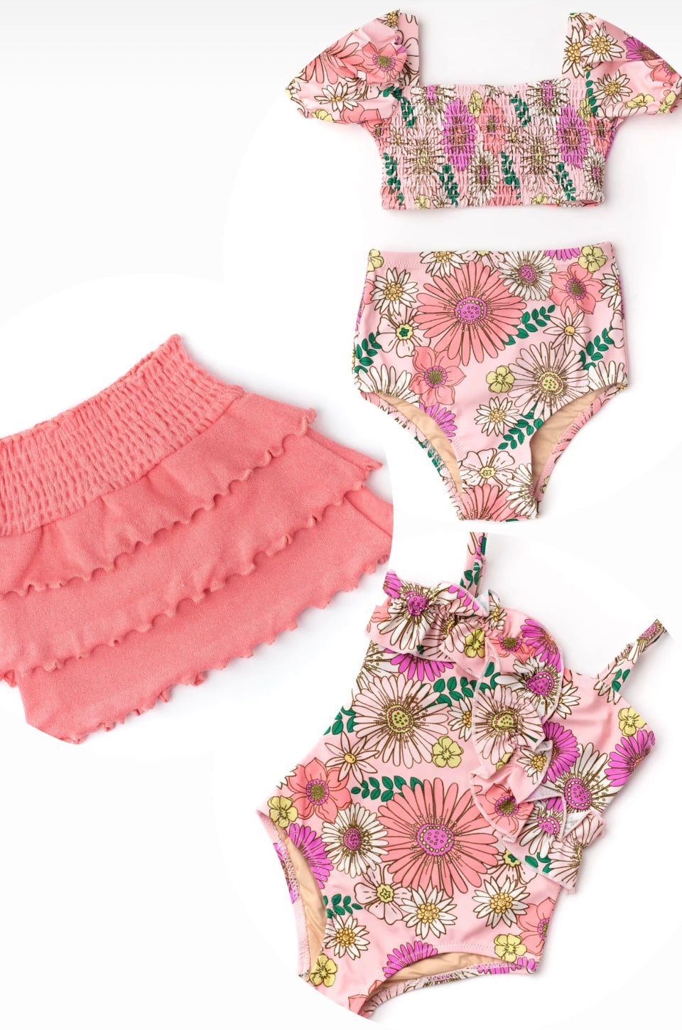 Shade Critters Retro Blossom High Waisted 2pc Swimsuit