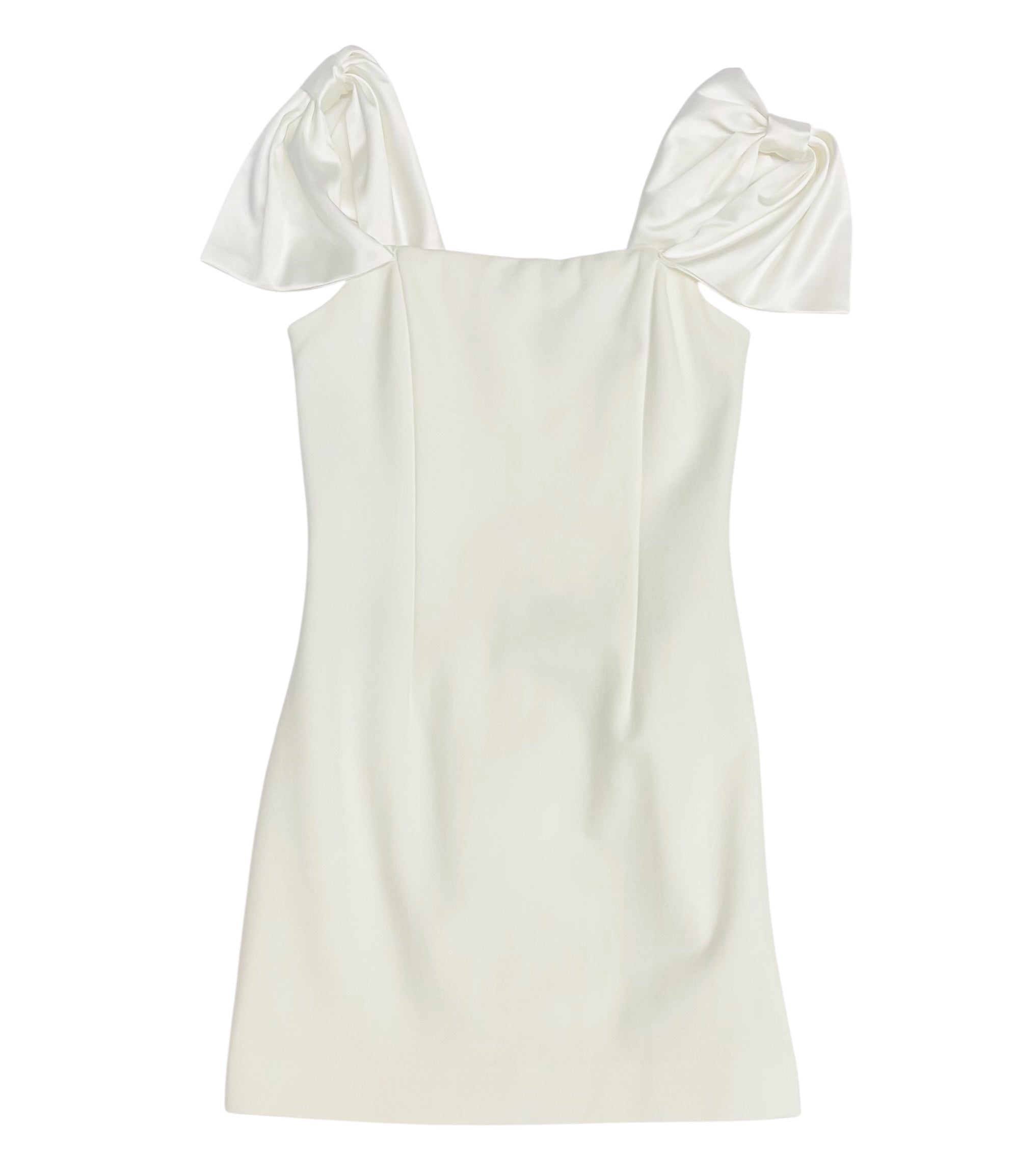 tween girls white dress with bow sleeve
