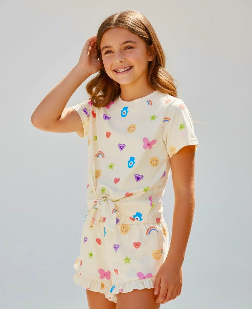 Dreamers 2pc Happy Icons Short Set