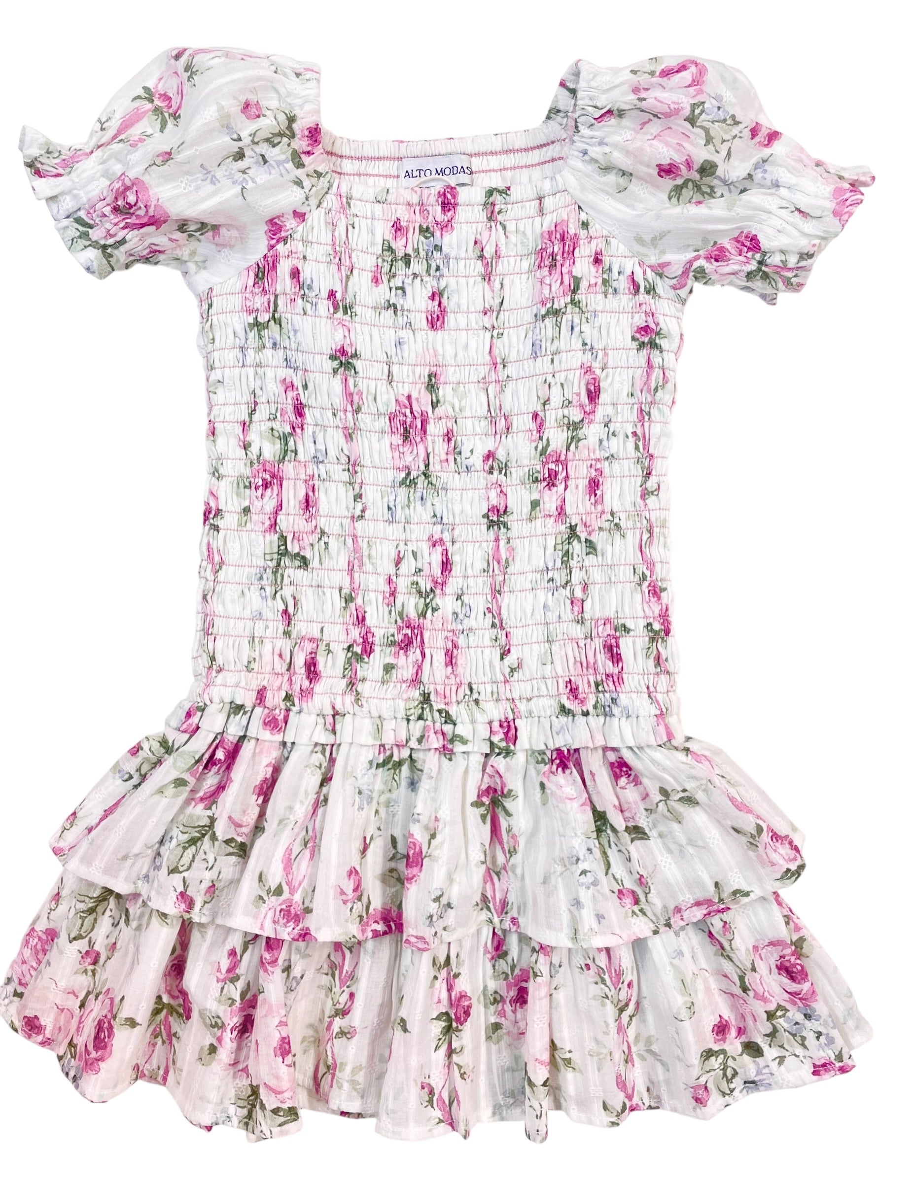 Alto Modas Vintage Floral Mirrorball Dress