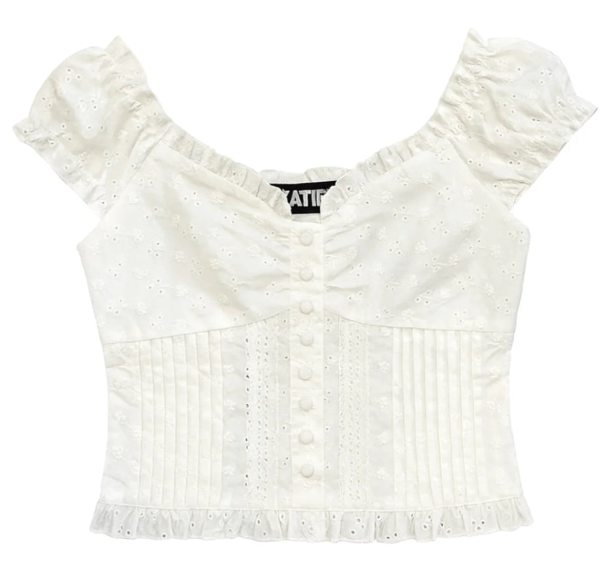 KatieJ NYC Tween Daphne Top - White